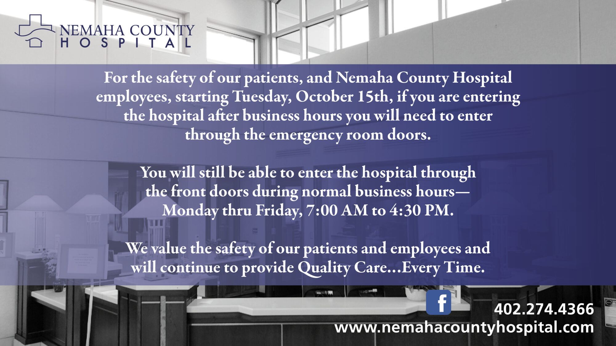 Nemaha County Hospital Quality Care Every Time